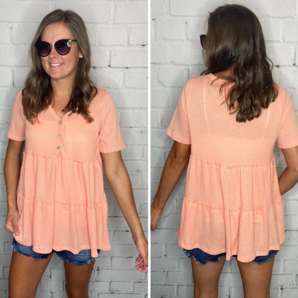 Apricot Buttons Top NWT